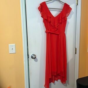 DKNY Short Sleeve Coral Color Dress Size 2